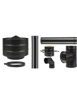 Крашенные дымоходы Везувий Black
